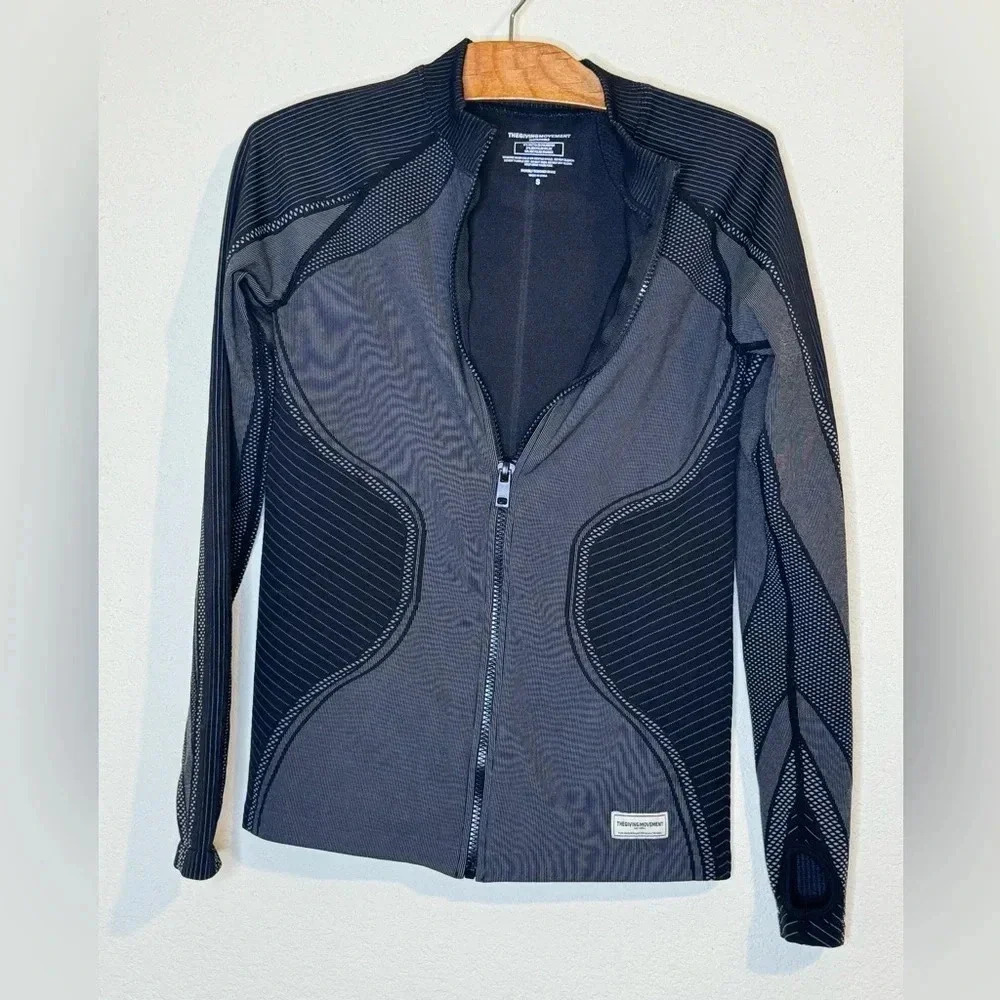 The Giving Movement Sustainable Black & Gray Jacket -logo patch fitted jacket